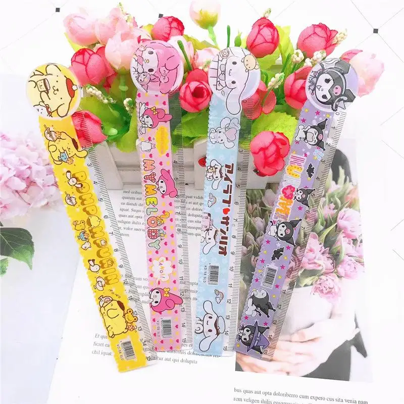 Cute Sanrio Ruler Cinnamoroll My Melody Kuromi Accessories Beauty Cartoon Anime Drawing Wave Scale Ruler Toys for Girls Gift
Cute Sanrio Ruler Cinnamoroll My Melody Kuromi Accessories Beauty Cartoon Anime Drawing Wave Scale Ruler Toys for Girls Gift