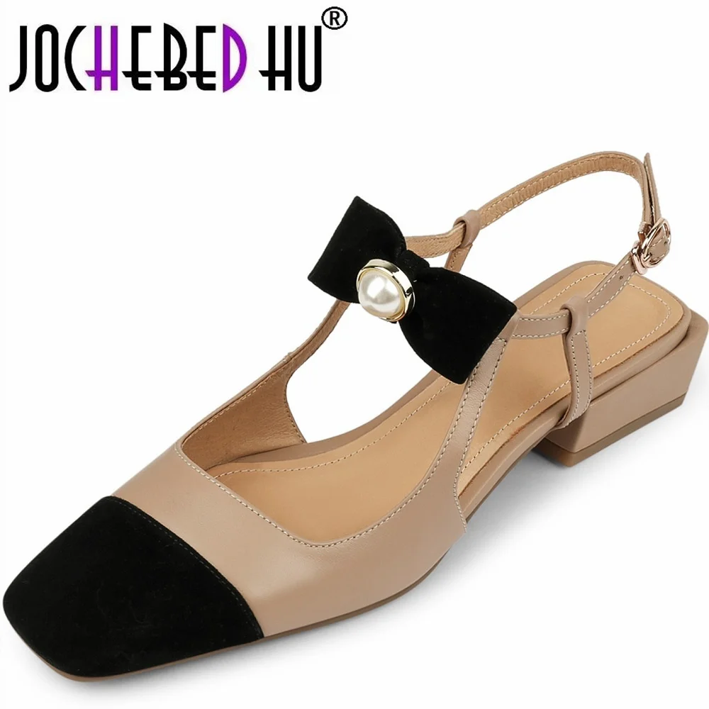 【JOCHEBED HU】New Brand Square Toe Thin Heels Butterfly-Knot Decoration Design Sandals For Genuine leather Women's Shoes 33-40
【JOCHEBED HU】New Brand Square Toe Thin Heels Butterfly-Knot Decoration Design Sandals For Genuine leather Women's Shoes 33-40