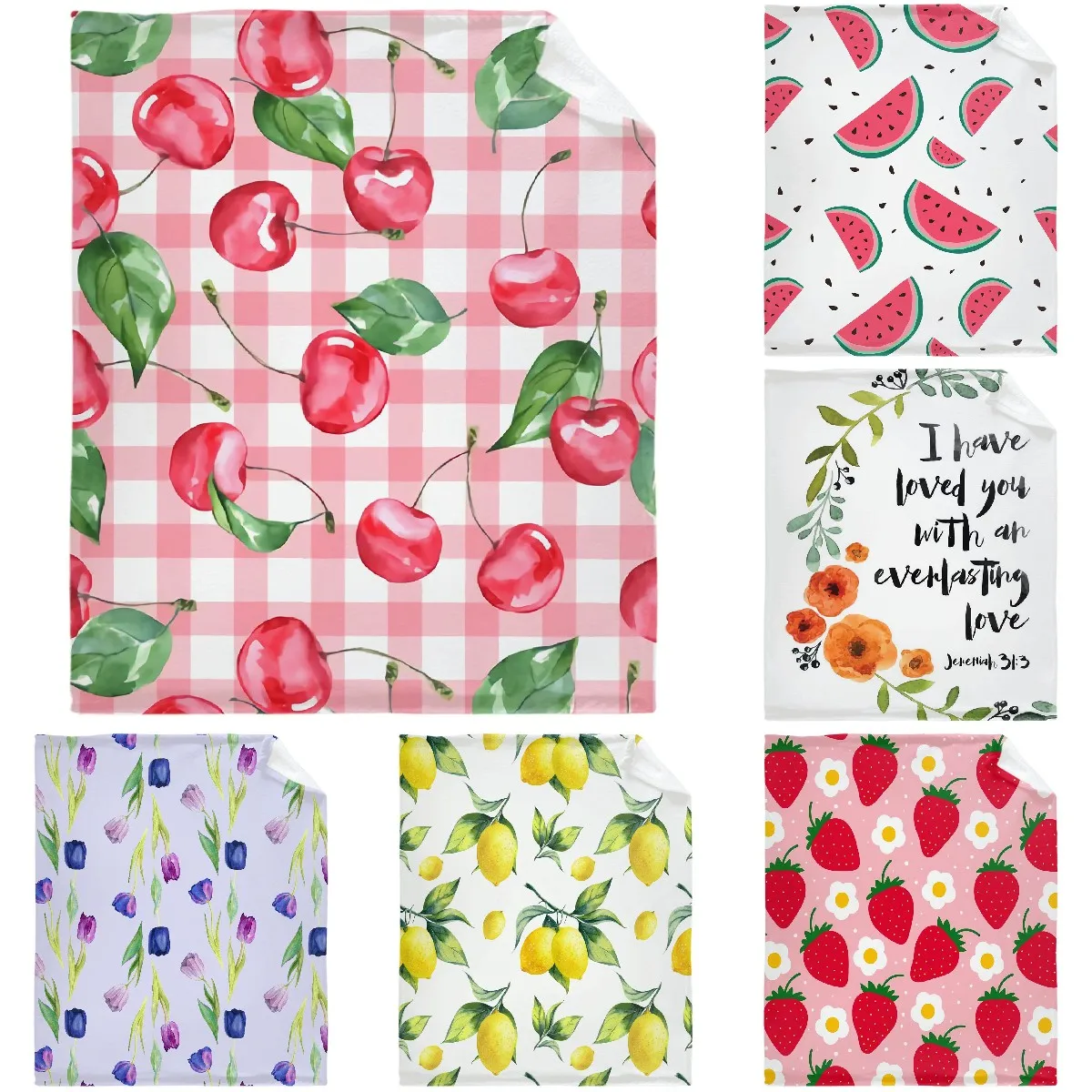 Cherry Pink Plaid Fruit Blanket Throw Soft Lightweight Warm Cozy Flannel Fleece Women Adults and Kids Gifts for Couch Bed Sofa
Cherry Pink Plaid Fruit Blanket Throw Soft Lightweight Warm Cozy Flannel Fleece Women Adults and Kids Gifts for Couch Bed Sofa