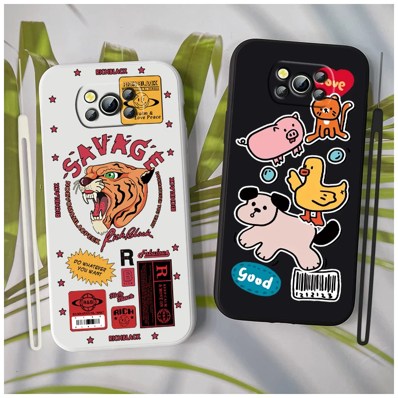 Fashion handsome cartoon tiger For Xiaomi Mi Poco X4 X3 C40 C31 C3 M4 M3 F4 F3 GT Pro NFC Soft Liquid Rope Cover Phone Case
Fashion handsome cartoon tiger For Xiaomi Mi Poco X4 X3 C40 C31 C3 M4 M3 F4 F3 GT Pro NFC Soft Liquid Rope Cover Phone Case