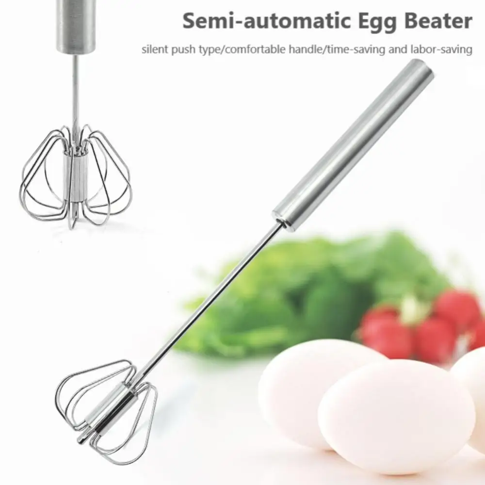 Household Manual Mixer 304 Stainless Steel Semi-automatic Whisk Self Turning Rotating Kitchen Accessories Tools Suitable
Household Manual Mixer 304 Stainless Steel Semi-automatic Whisk Self Turning Rotating Kitchen Accessories Tools Suitable