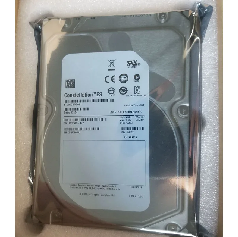 100%New In box 3 year warranty 2T 7.2K 3.5 64MB SATA ST2000NM0011 Need more angles photos, please contact me 
100%New In box 3 year warranty 2T 7.2K 3.5 64MB SATA ST2000NM0011 Need more angles photos, please contact me