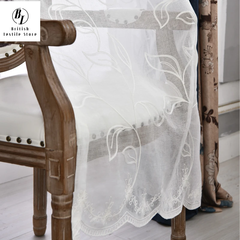 New American Style Window Curtain Living Room Bedroom Polyester Cotton Embroidered Window Screens Special Backdrop Curtains
New American Style Window Curtain Living Room Bedroom Polyester Cotton Embroidered Window Screens Special Backdrop Curtains