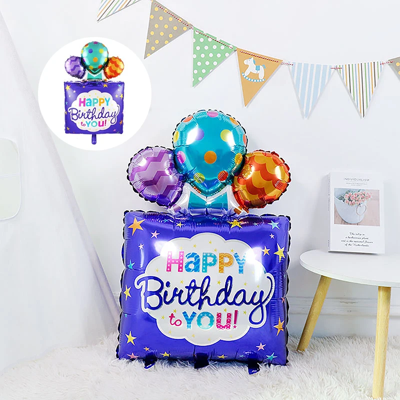 

Новые цветные шары, Подарочная коробка для торта, воздушный шар из алюминиевой пленки, украшение для дня рождения, игрушка, мультяшная детская игрушка для будущей мамы, воздушные шары