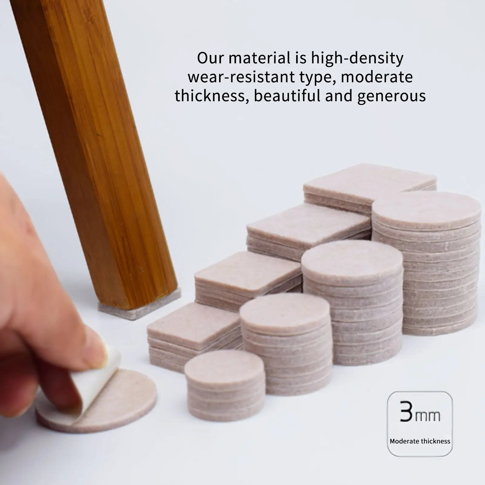 98PCS Chair Pads Floor Protector Rubber Feet Furniture Legs Table Felt Pad Self-Adhesive Easy Move Furnitures Protective Tool 
98PCS Chair Pads Floor Protector Rubber Feet Furniture Legs Table Felt Pad Self-Adhesive Easy Move Furnitures Protective Tool