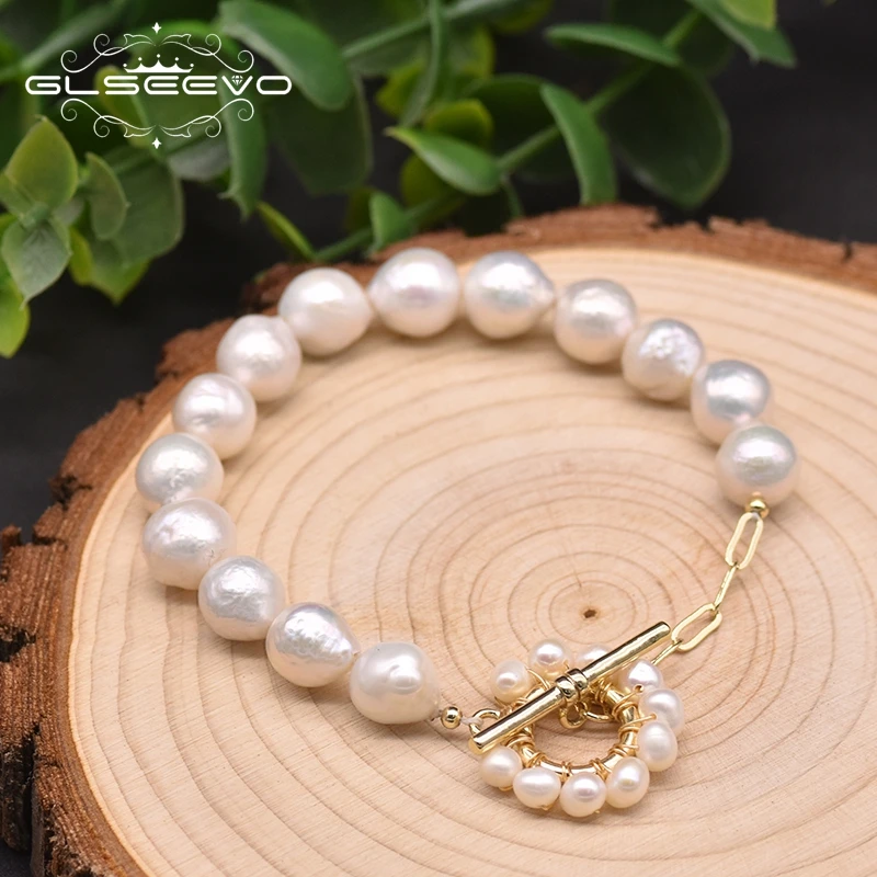 GLSEEVO Original Natural Baroque White Pearl Bracelet Gift Woman Girl Anniversary Handmade Charm Luxury Bangle Jewelry GB0942
GLSEEVO Original Natural Baroque White Pearl Bracelet Gift Woman Girl Anniversary Handmade Charm Luxury Bangle Jewelry GB0942