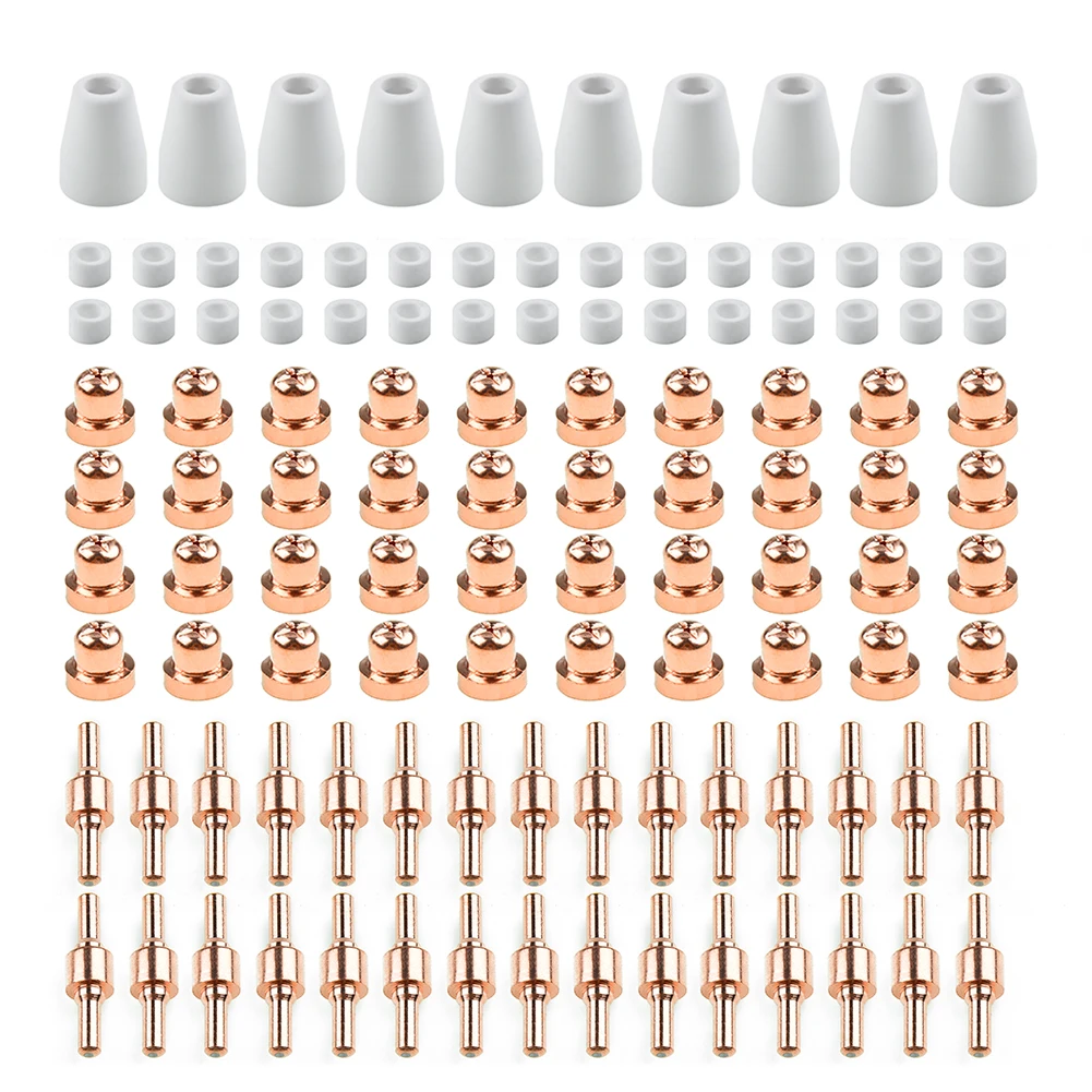 85Pcs Air Plasma Cutter Consumable For PT-31 LG-40 Torch CUT-40 CUT-50D CT-312 For CT416D, For CT518D, For Super160, For Super16
85Pcs Air Plasma Cutter Consumable For PT-31 LG-40 Torch CUT-40 CUT-50D CT-312 For CT416D, For CT518D, For Super160, For Super16