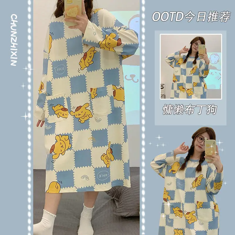Kawaii Sanriod аниме хобби Cinnamoroll помпон пурин весна осень женская ночная рубашка Милая свободная одежда для беременных с длинным рукавом
Kawaii Sanriod аниме хобби Cinnamoroll помпон пурин весна осень женская ночная рубашка Милая свободная одежда для беременных с длинным рукавом