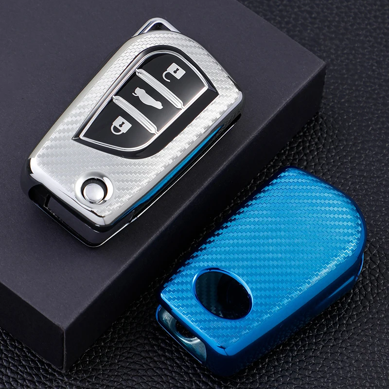 TPU Carbon Fiber Car Flip Key Cover Case Bag Shell For Toyota Auris Avensis Aygo Corolla Verso Scion Yaris TC IM Keychain
TPU Carbon Fiber Car Flip Key Cover Case Bag Shell For Toyota Auris Avensis Aygo Corolla Verso Scion Yaris TC IM Keychain