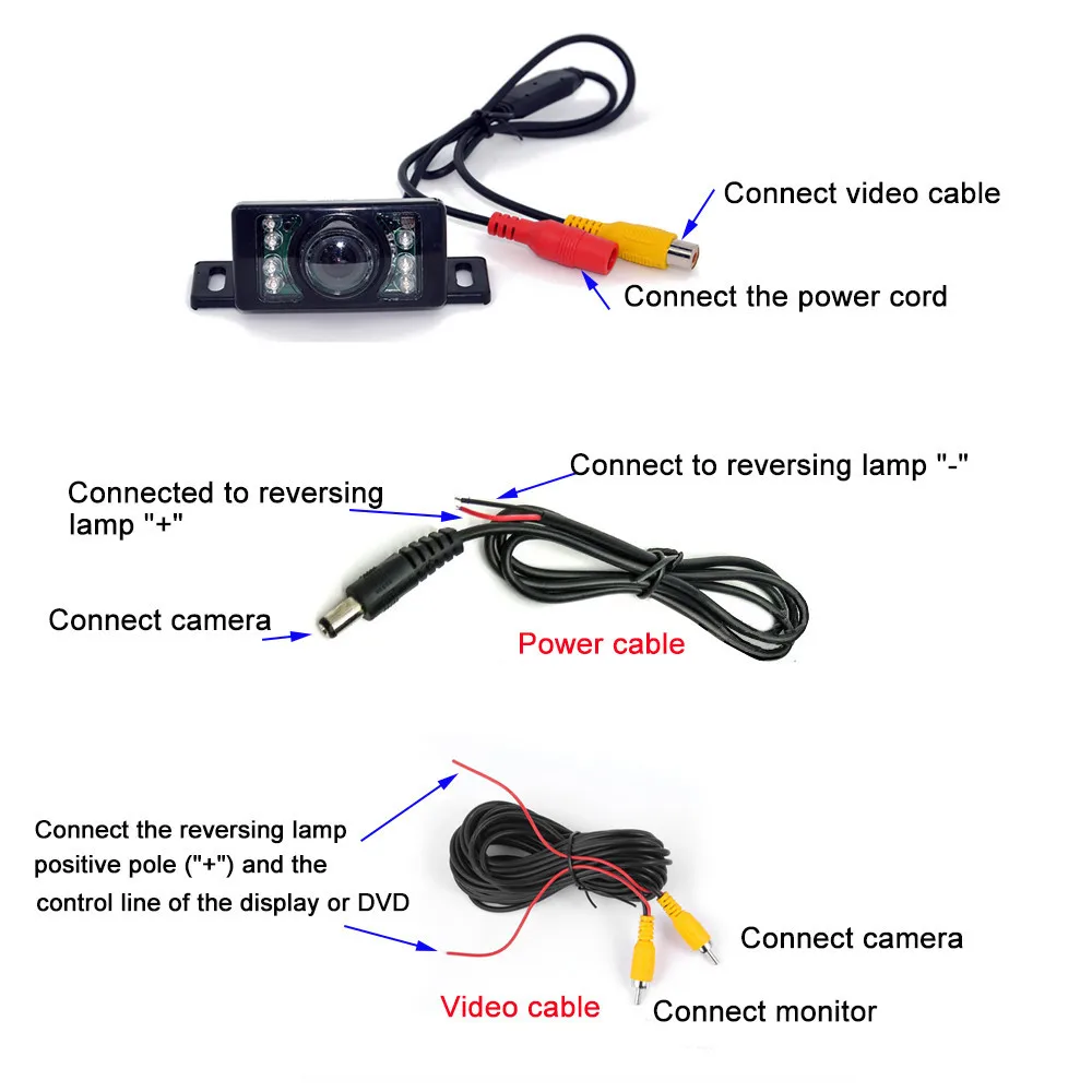 CAM Reverse Camera Car DC 12V 170° Wide-angle Lens COMS Sensor Front Rear View Night Vision Parking Waterproof
CAM Reverse Camera Car DC 12V 170° Wide-angle Lens COMS Sensor Front Rear View Night Vision Parking Waterproof