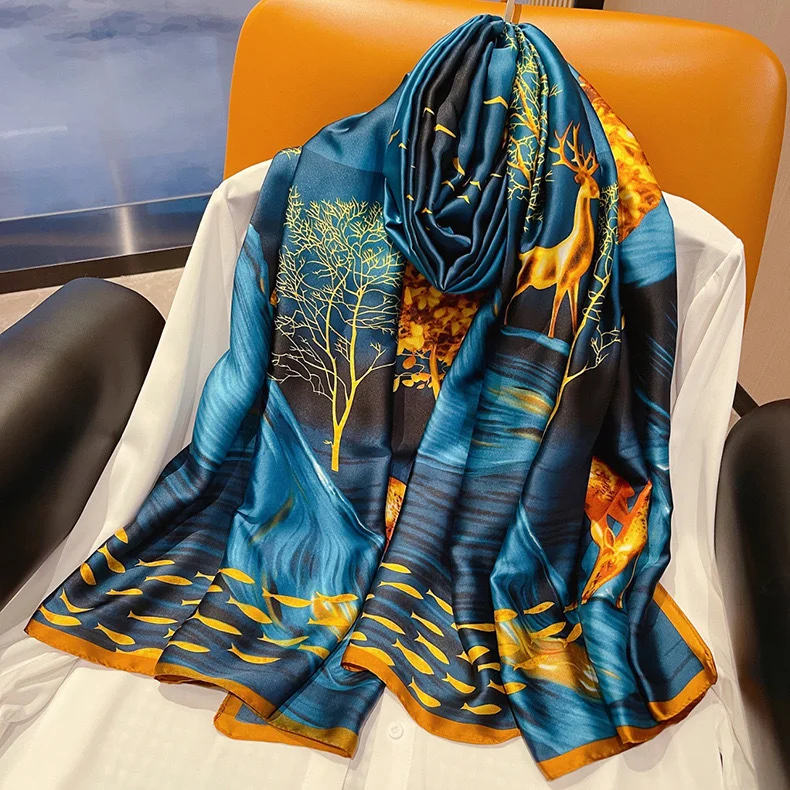 Autumn new women's Satin printed imitation silk long silk scarf South Korea high-end fashion versatile silk scarf decorative
Autumn new women's Satin printed imitation silk long silk scarf South Korea high-end fashion versatile silk scarf decorative