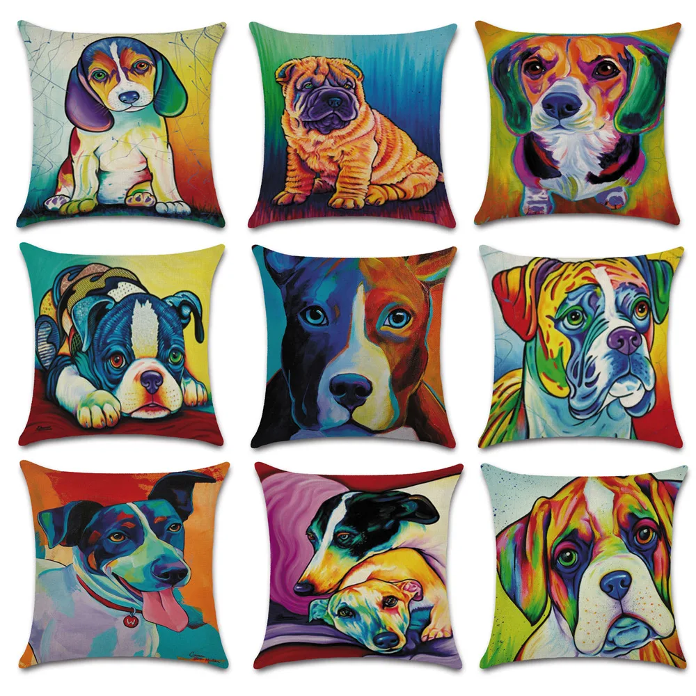 Cute Dog Pillowcase Oil Painting Puppy Dog Cotton Linen Pillow Case for Girls Room Aesthetics Boy Girl Kid Bed Sofa Pillow Cover
Cute Dog Pillowcase Oil Painting Puppy Dog Cotton Linen Pillow Case for Girls Room Aesthetics Boy Girl Kid Bed Sofa Pillow Cover