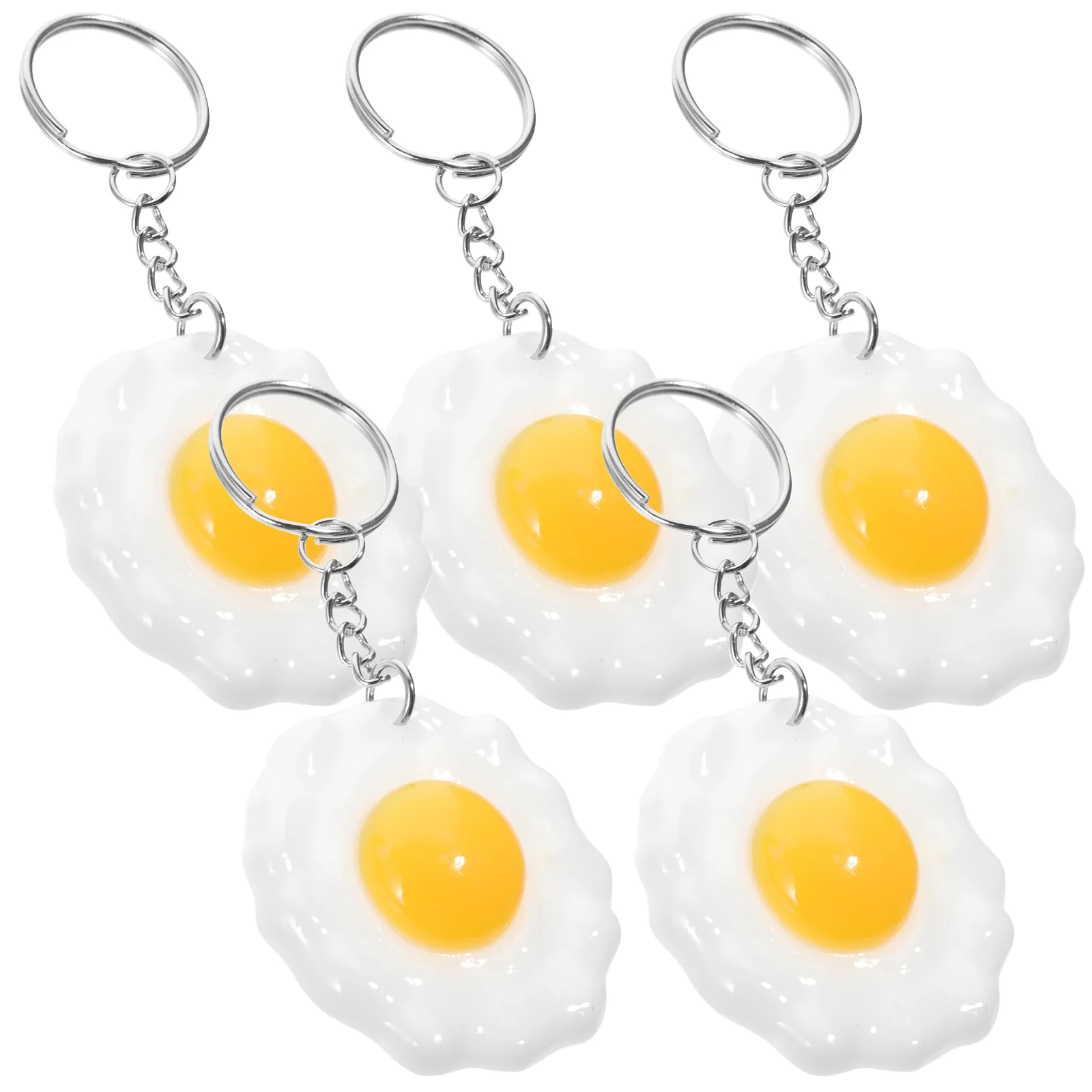 5 Pcs Fried Egg Keychain Car Holder Keyrings Decor Bag Hanging Ornament Gift Boiled Resin Food Pendant
5 Pcs Fried Egg Keychain Car Holder Keyrings Decor Bag Hanging Ornament Gift Boiled Resin Food Pendant