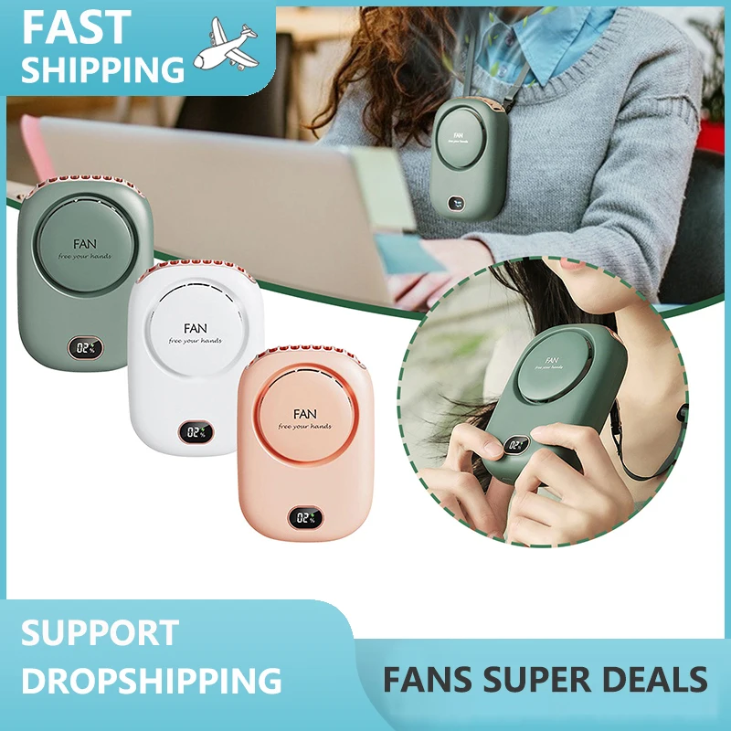 Мини Портативный беслопастной шейный вентилятор USB перезаряжаемые бесшумные Охлаждающие вентиляторы 3 скорости регулируемый талический в... 
Мини Портативный беслопастной шейный вентилятор USB перезаряжаемые бесшумные Охлаждающие вентиляторы 3 скорости регулируемый талический в...