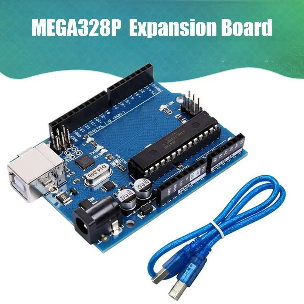 

Плата расширения MEGA328P R3, макетная плата микроконтроллера ATMEGA16U2 с USB-кабелем