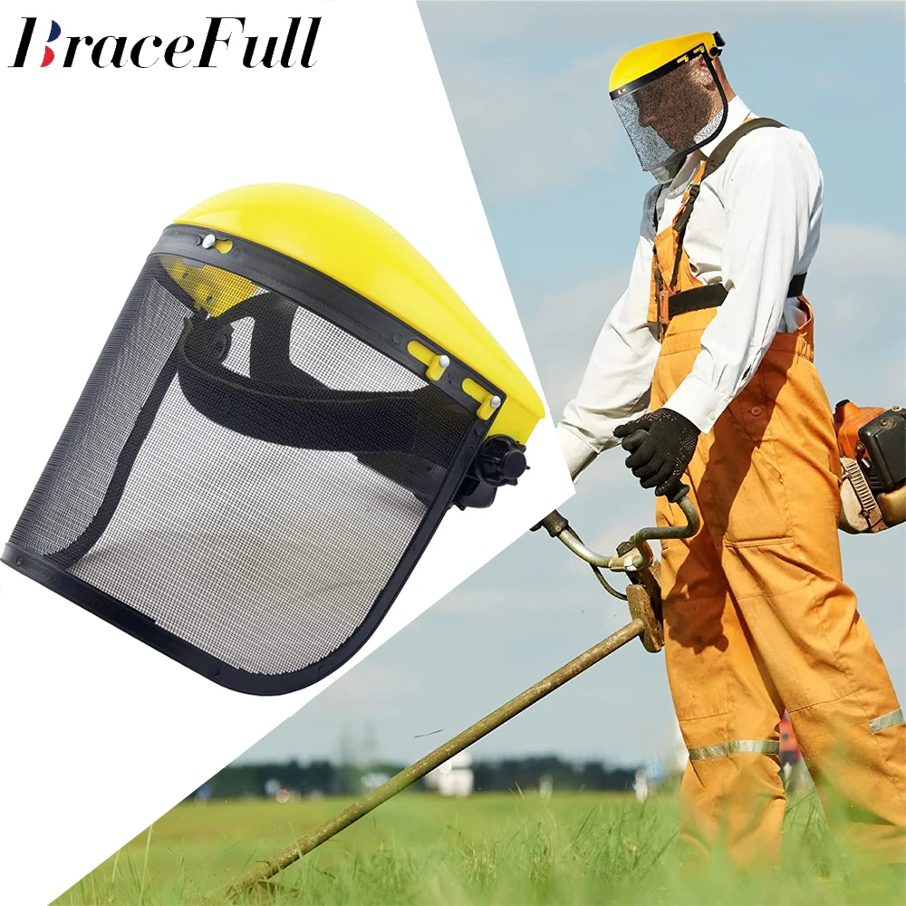 Safety Mask with Mesh Visor for Chainsaw Trimmer Pole Pruners, Protective Mask and Mesh Mask for Face Protection
Safety Mask with Mesh Visor for Chainsaw Trimmer Pole Pruners, Protective Mask and Mesh Mask for Face Protection