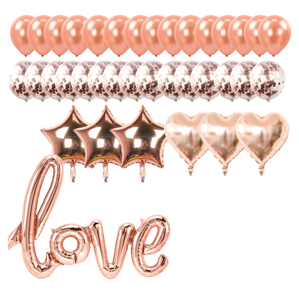 Wedding decoration balloon set red rose gold love sequin latex balloon package wedding party arrangement supplies
Wedding decoration balloon set red rose gold love sequin latex balloon package wedding party arrangement supplies