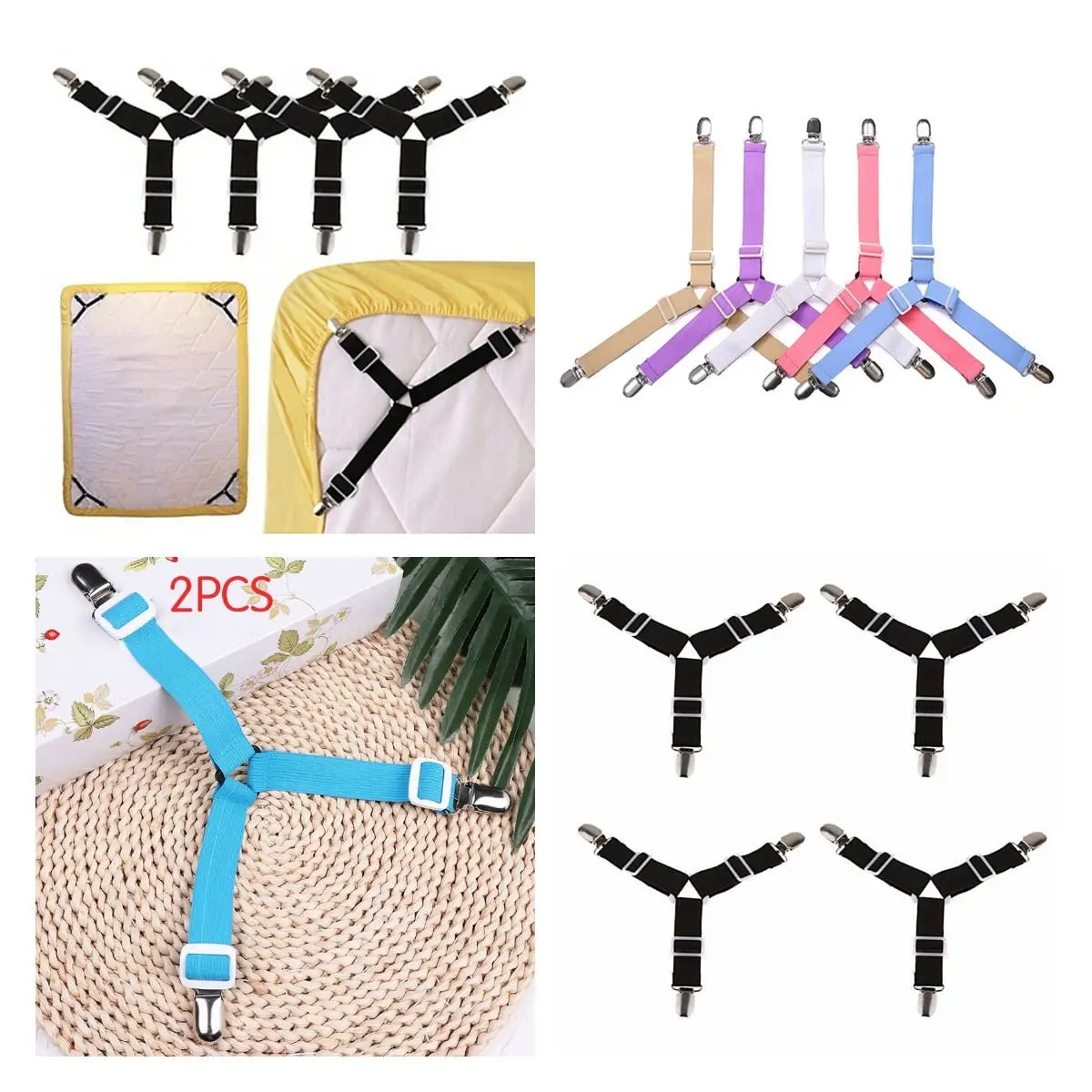 2022 2/4 Pcs White black Fasteners Elastic Mattress Cover Blankets Bed Sheet Grippers Clip Holder
2022 2/4 Pcs White black Fasteners Elastic Mattress Cover Blankets Bed Sheet Grippers Clip Holder