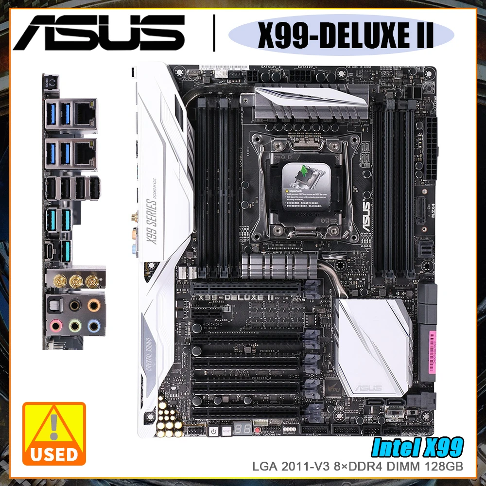 Материнская плата X99 ASUS X99-DELUXE II с чипсетом Intel X99 LGA 2011-V3, разъем с поддержкой Core i7 Intel 14nm ЦП Xeon DDR4 128 ГБ
Материнская плата X99 ASUS X99-DELUXE II с чипсетом Intel X99 LGA 2011-V3, разъем с поддержкой Core i7 Intel 14nm ЦП Xeon DDR4 128 ГБ