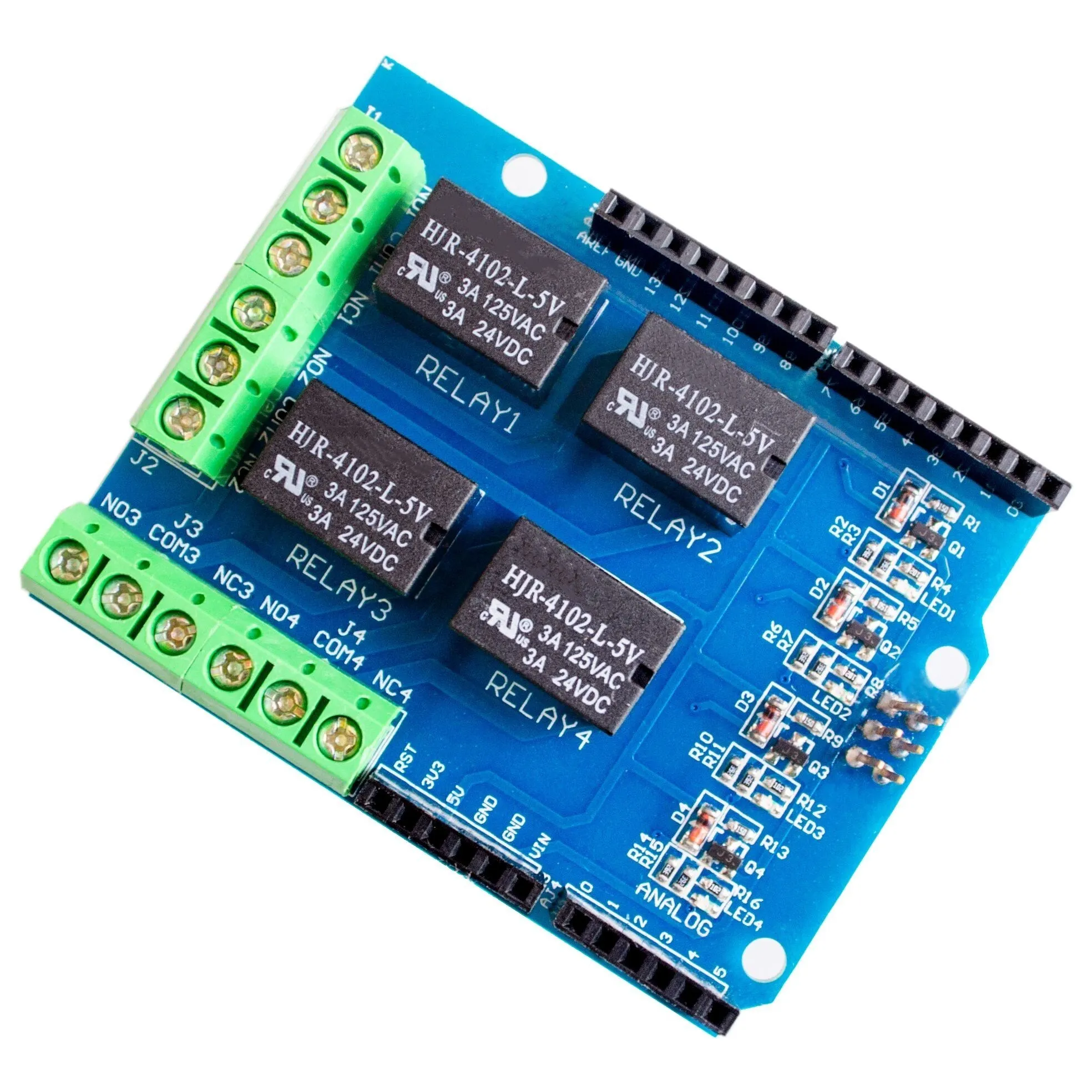 

4 Channel 5v Relay Shield Module, Four Channel Relay Control Board Relay Expansion Board For Arduino For UNO R3 Mega 2560