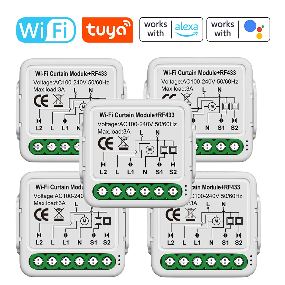 Умный модуль для штор Tuya с Wi-Fi, Электрический моторизованный выключатель для штор с роликовым затвором, дистанционное управление через приложение
Умный модуль для штор Tuya с Wi-Fi, Электрический моторизованный выключатель для штор с роликовым затвором, дистанционное управление через приложение