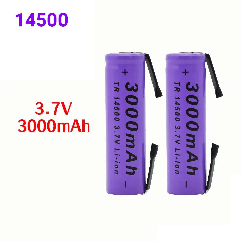 

100% NEW EST 14500 Lithium Battery 3.7V 2700mAh Rechargeable Batteries Welding Nickel Sheet bateria For Torch LED Flashlight Toy