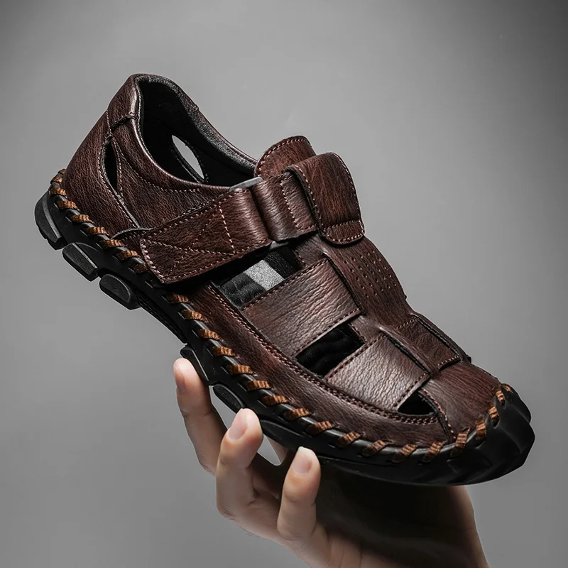 Men Sandals Genuine Leather Men Shoes 2022 New Outdoor Wading Shoes Breath Tide Casual Wandproof Sneakers for Male Beach Shoes
Men Sandals Genuine Leather Men Shoes 2022 New Outdoor Wading Shoes Breath Tide Casual Wandproof Sneakers for Male Beach Shoes