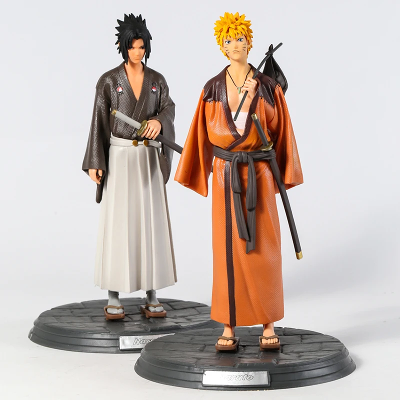 

Naruto Shippuden Uzumaki Naruto Uchiha Sasuke Kimono Ver PVC Figure Model Toy Collection Doll