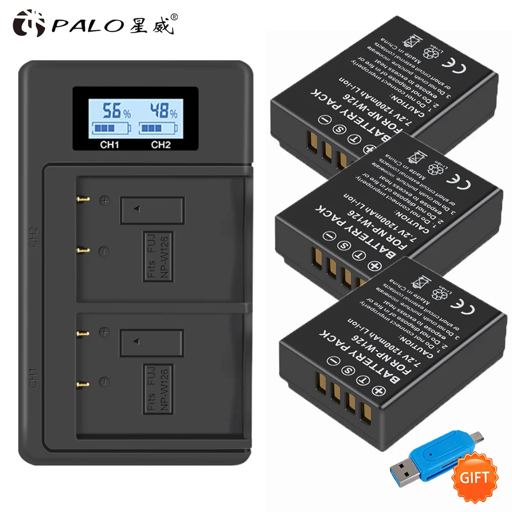 PALO 1200mAh NP-W126 NP W126 NP-W126S W126S Battery + LED Dual Charger for Fuji X-Pro1 XPro1 X-T1 XT1,HS30EXR HS33EXR X PRO1
PALO 1200mAh NP-W126 NP W126 NP-W126S W126S Battery + LED Dual Charger for Fuji X-Pro1 XPro1 X-T1 XT1,HS30EXR HS33EXR X PRO1