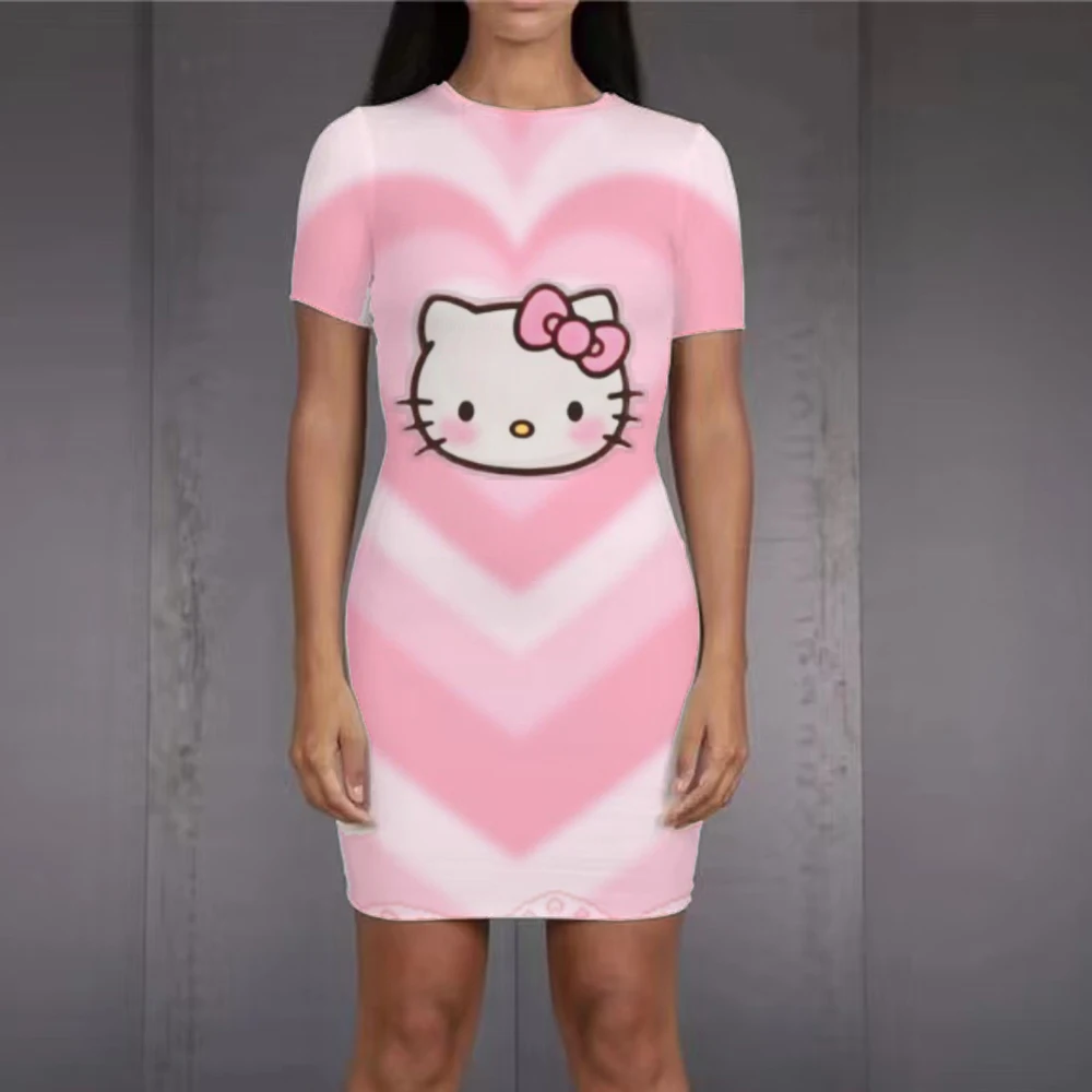 Женское облегающее платье Hello Kitty, повседневное пляжное мини-платье с коротким рукавом и 3D-принтом, лето 2022
Женское облегающее платье Hello Kitty, повседневное пляжное мини-платье с коротким рукавом и 3D-принтом, лето 2022