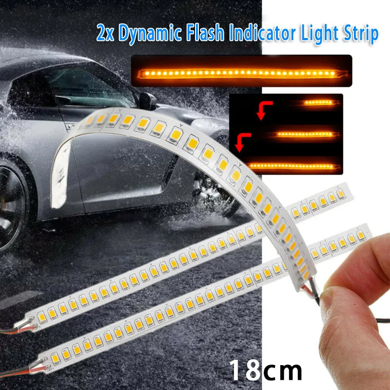 2pcs18cm LED Car Side Mirror Turn Signal Indicator Light With Dynamic Flash Universal For Auto Car Motorcycle Truck
2pcs18cm LED Car Side Mirror Turn Signal Indicator Light With Dynamic Flash Universal For Auto Car Motorcycle Truck
