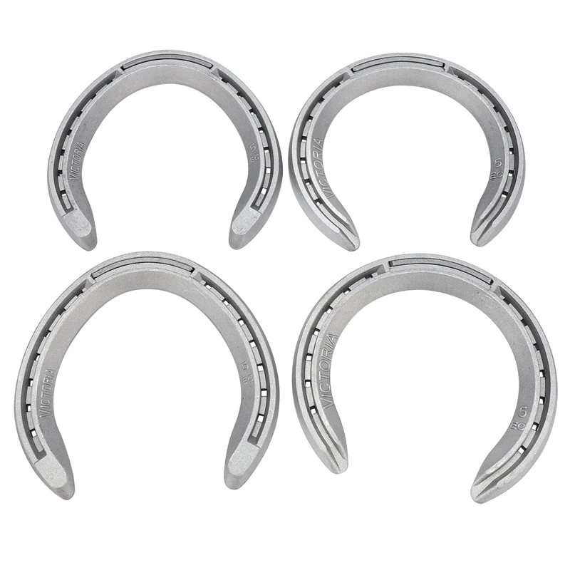 4Pcs Horse Equipment Aluminum Alloy Horseshoes 2 Front + 2 Rear Farrier Tools For Tournament Play
4Pcs Horse Equipment Aluminum Alloy Horseshoes 2 Front + 2 Rear Farrier Tools For Tournament Play