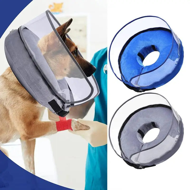 Dog Recovery Collar Inflatable Dog Collar With Enhanced Anti-Licking Guard Anti-Bite Beauty Protective Shield Wound Cover 
Dog Recovery Collar Inflatable Dog Collar With Enhanced Anti-Licking Guard Anti-Bite Beauty Protective Shield Wound Cover