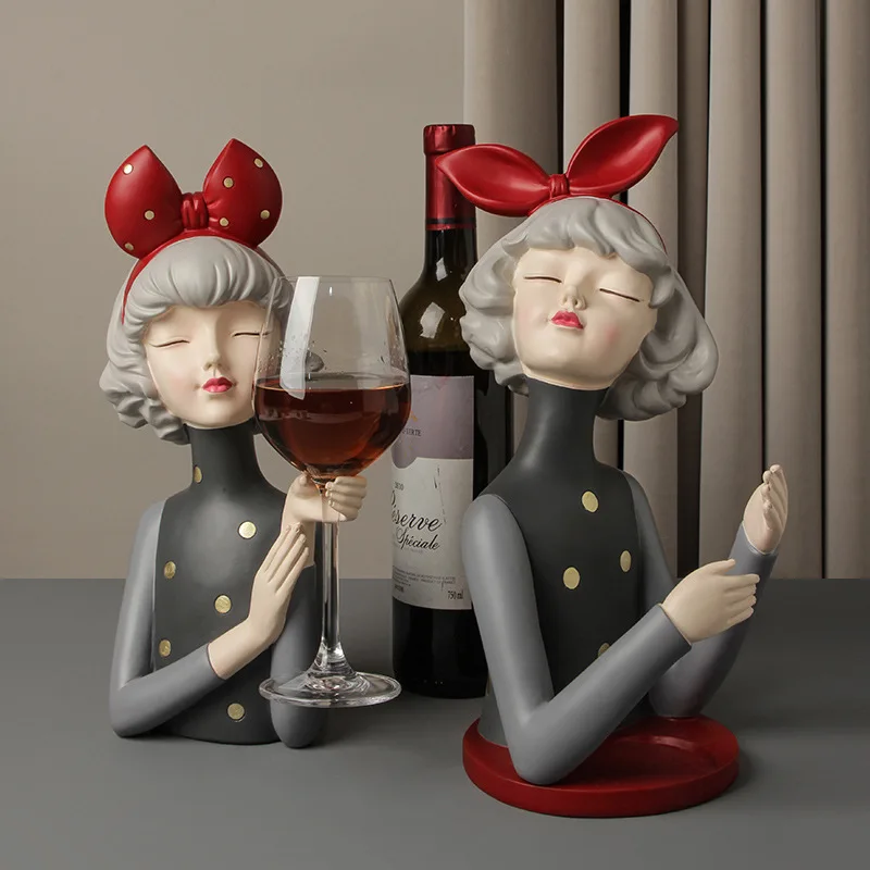 Nordic Home Living Room Creative Bow Girl Wine Rack Decoration Wine Cabinet Resin Decoration Essential Gifts
Nordic Home Living Room Creative Bow Girl Wine Rack Decoration Wine Cabinet Resin Decoration Essential Gifts