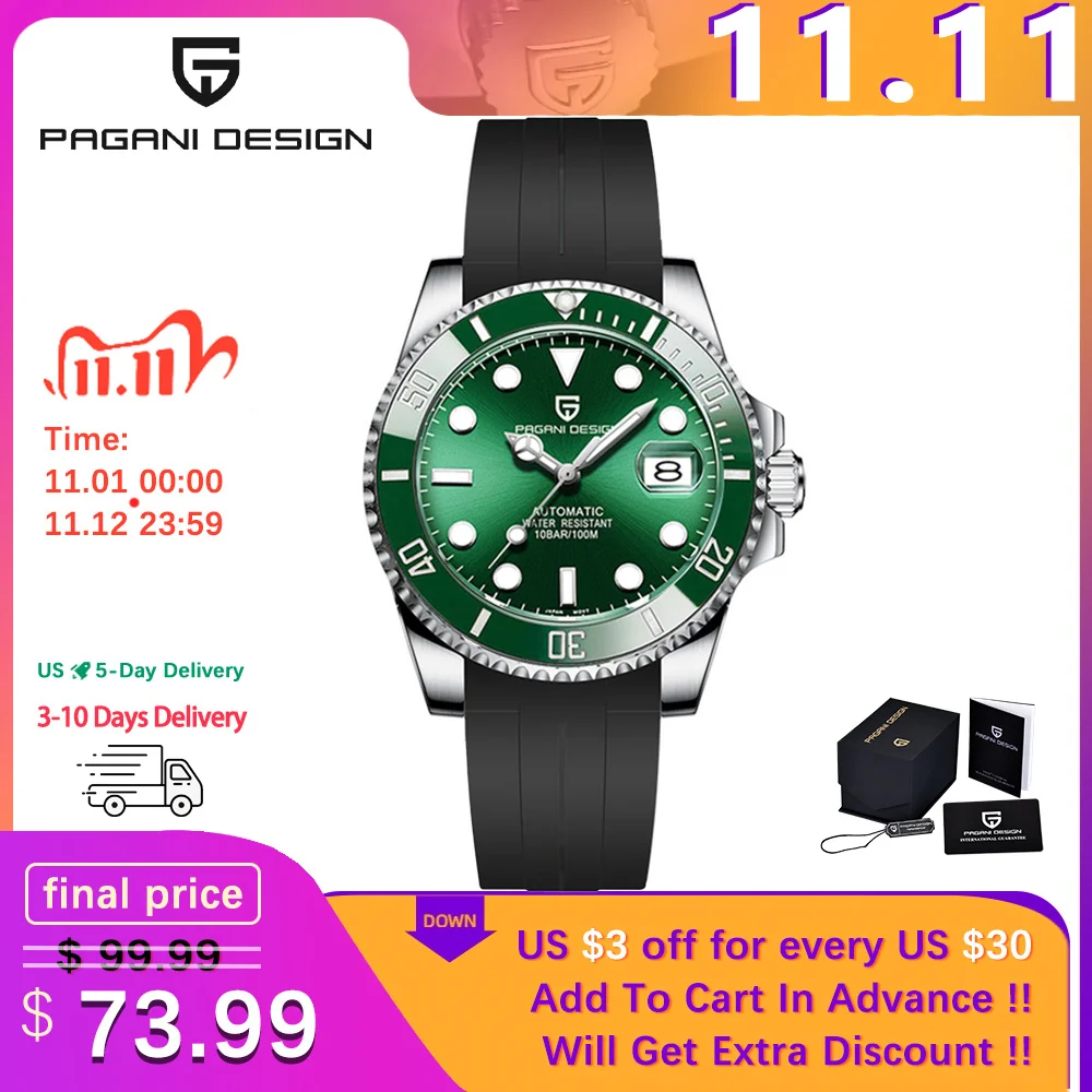 2021 New PAGANI Design Men's Automatic Machinery NH35A Watch Sapphire Glass Stainless Steel Waterproof Clock Men's Reloj Hombre
2021 New PAGANI Design Men's Automatic Machinery NH35A Watch Sapphire Glass Stainless Steel Waterproof Clock Men's Reloj Hombre