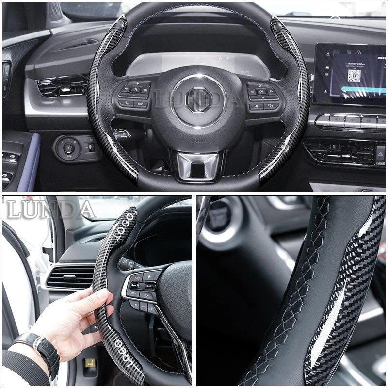 1 Pair Car Steering Wheel Cover Carbon Fiber For MG MG5 MG6 ZS HS GS EHS EZS GT EV RX5 Non-slip Steering Wheel Booster Cover
1 Pair Car Steering Wheel Cover Carbon Fiber For MG MG5 MG6 ZS HS GS EHS EZS GT EV RX5 Non-slip Steering Wheel Booster Cover