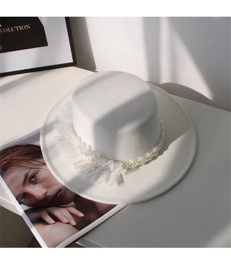 202207-2509258 chic Exclusive Designer Styles fold lace pearl chain lady fedoras cap women leisure jazz hat
202207-2509258 chic Exclusive Designer Styles fold lace pearl chain lady fedoras cap women leisure jazz hat