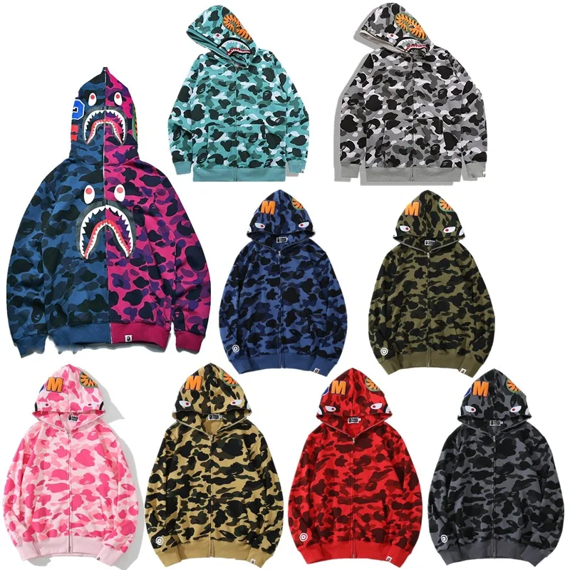 Hot sale Shark Head 3D Digital Camouflage Print Hoodie Hip Hop Fashion Hooded Zipper Cosplay Perimeter Men Women New Streetwear
Hot sale Shark Head 3D Digital Camouflage Print Hoodie Hip Hop Fashion Hooded Zipper Cosplay Perimeter Men Women New Streetwear