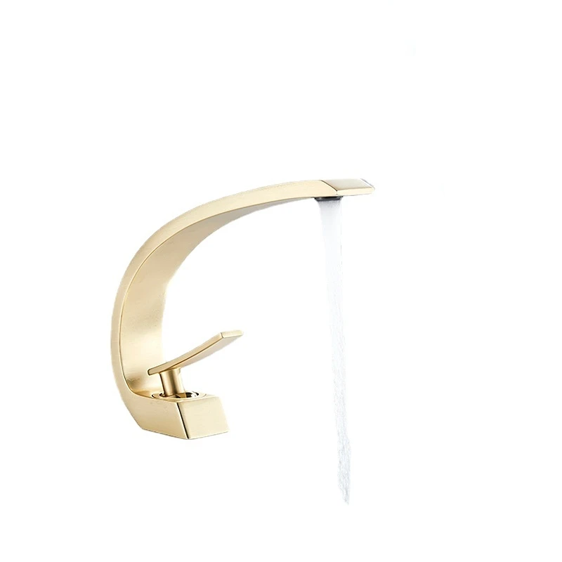Countertop Mount Hot and Cold Bathroom Faucet Washbasin Faucet Brushed Gold Basin Faucet
Countertop Mount Hot and Cold Bathroom Faucet Washbasin Faucet Brushed Gold Basin Faucet