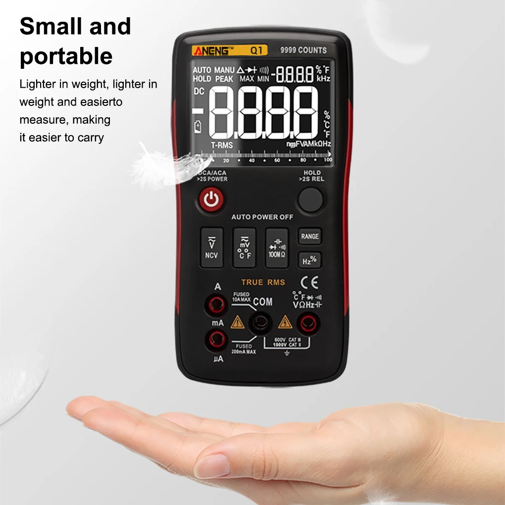 ANENG Q1 Digital Multimeter Display Voltage Resistance Tester Meter Portable Multifunctional Pocket Battery Powered Detector
ANENG Q1 Digital Multimeter Display Voltage Resistance Tester Meter Portable Multifunctional Pocket Battery Powered Detector