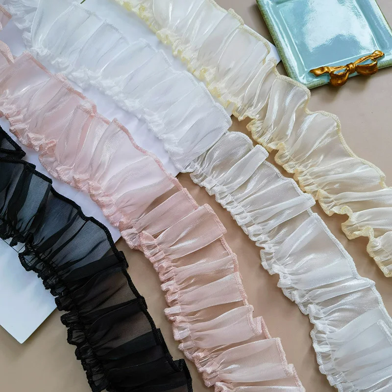 3Yard Pearl Satin Pleated Lace Ruffled Edge accessories Cuff Curtain apron edge cake decoration Designer fabric
3Yard Pearl Satin Pleated Lace Ruffled Edge accessories Cuff Curtain apron edge cake decoration Designer fabric