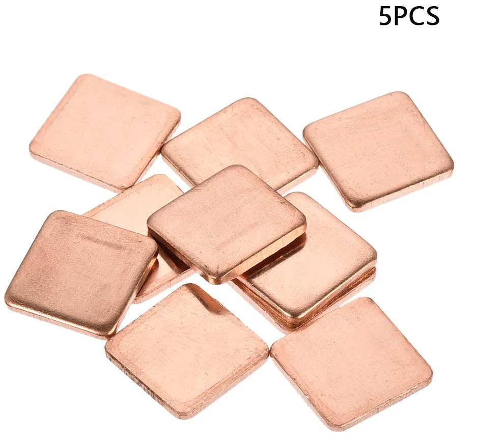5 Pcs 0.3-2mm Thermal Pad Barrier Pure Coppers Heatsink Shim For Laptop Plate Computer Graphics Card Heat Sink
5 Pcs 0.3-2mm Thermal Pad Barrier Pure Coppers Heatsink Shim For Laptop Plate Computer Graphics Card Heat Sink