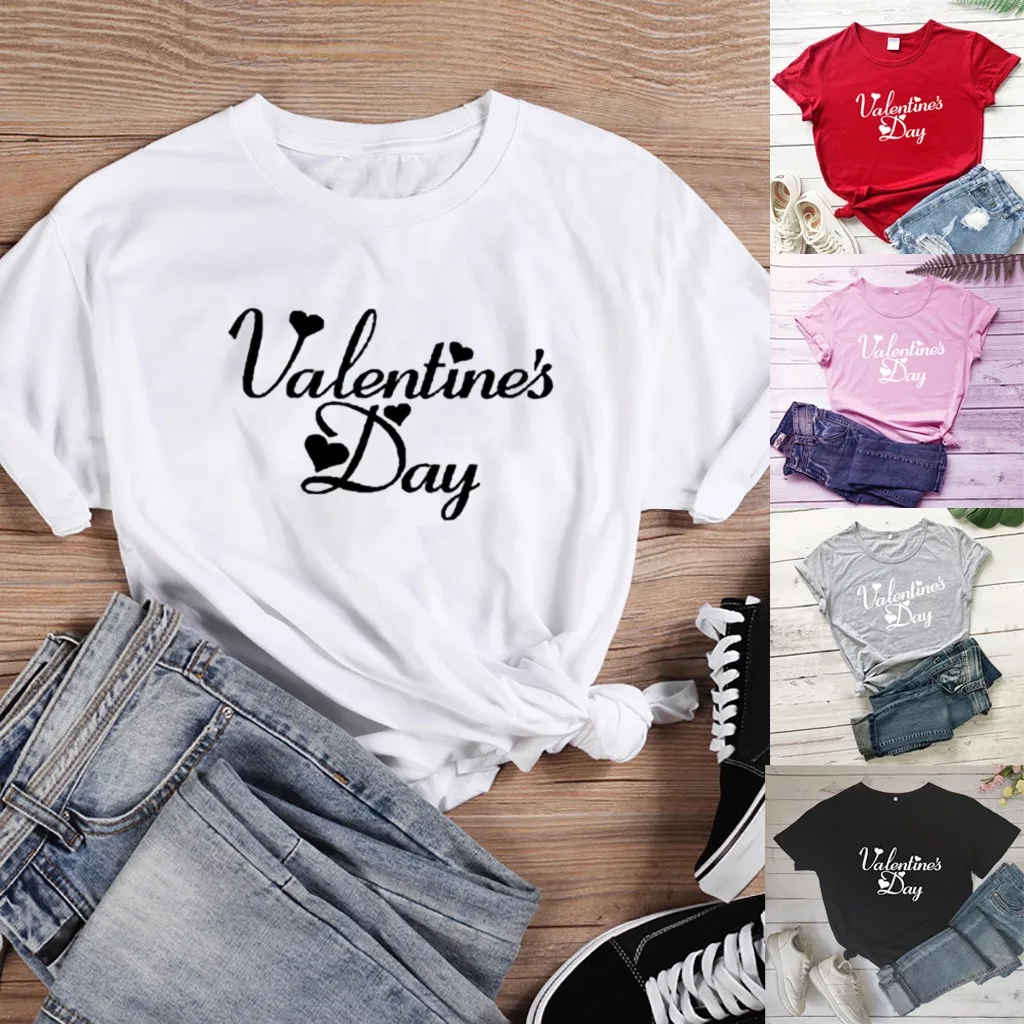 Folk Clothing Women Blouse Printing O-Neck Sleeve Women Short Tops T-shirt Letter Valentine Womens Summer Short Sleeved Tops
Folk Clothing Women Blouse Printing O-Neck Sleeve Women Short Tops T-shirt Letter Valentine Womens Summer Short Sleeved Tops