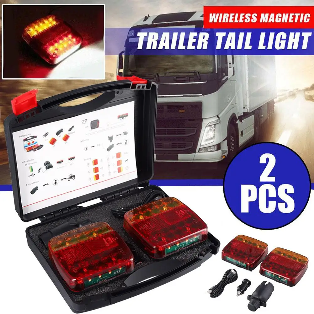

Wireless LED Magnetic Trailer Tail Lights Rechargeable ECE EMC Approved Cable-Free 12V Truck Rear Lamp For Trailer Lorry Ca J4E4