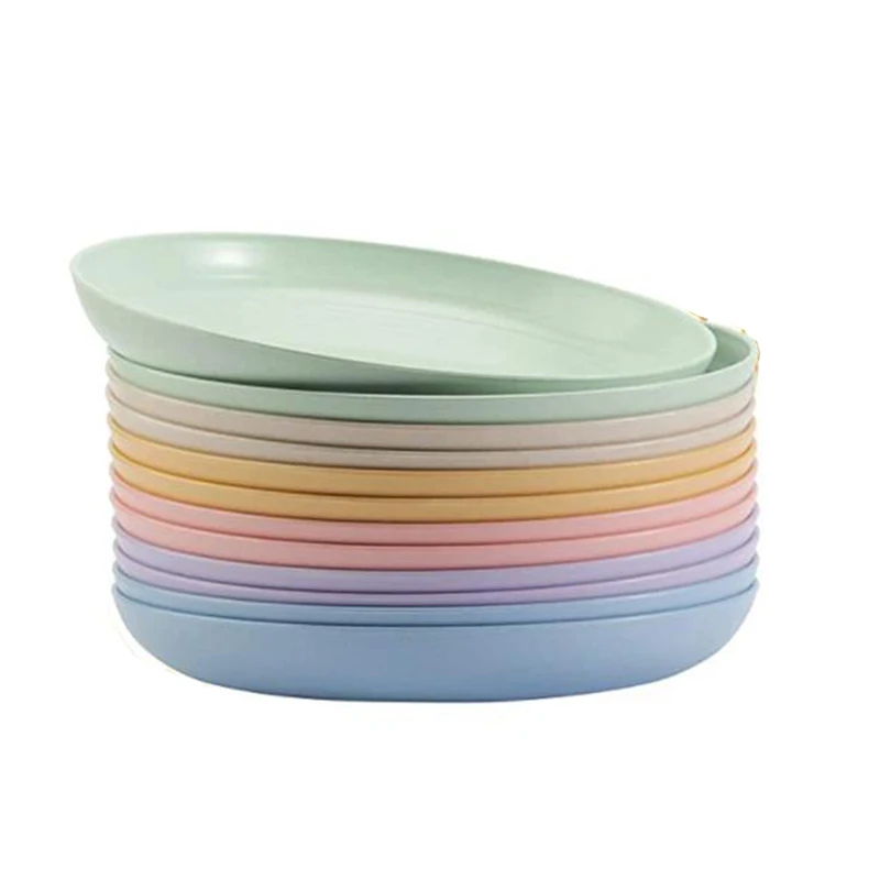 9 Inch Lightweight Wheat Straw Plates,Plastic Plates Reusable, Assorted Colors Dinnerware Sets, Dishwasher Safe
9 Inch Lightweight Wheat Straw Plates,Plastic Plates Reusable, Assorted Colors Dinnerware Sets, Dishwasher Safe