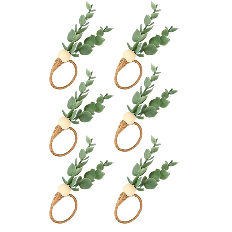 6 Pcs Eucalyptus Napkin Rings Handmade Wooden Beads Home Decor Faux Greenery Napkin Holders For Weddings,Party,Etc Durable Green
6 Pcs Eucalyptus Napkin Rings Handmade Wooden Beads Home Decor Faux Greenery Napkin Holders For Weddings,Party,Etc Durable Green