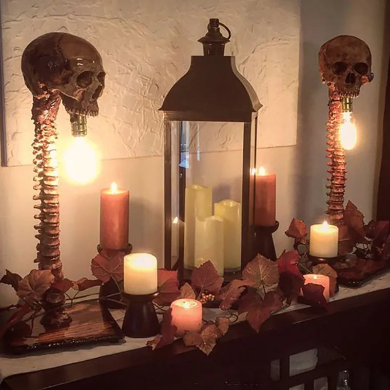 Horror Skull Skeleton Lamp Halloween 3D Statue New Table Light Creative Party Ornament Prop Home Bedroom Decoration Scary Props
Horror Skull Skeleton Lamp Halloween 3D Statue New Table Light Creative Party Ornament Prop Home Bedroom Decoration Scary Props