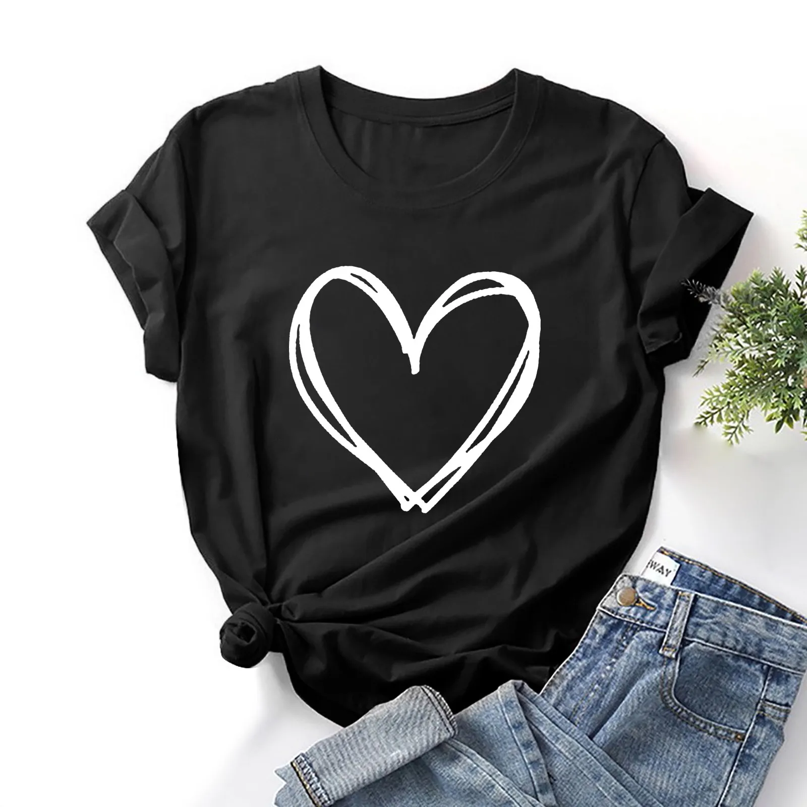 Fashion Women Valentine's Day Print Short Sleeve T-shirt Novelty Graphic Long Sleeve Summer Shirt Women Dry Fit Tee Shirt Women 
Fashion Women Valentine's Day Print Short Sleeve T-shirt Novelty Graphic Long Sleeve Summer Shirt Women Dry Fit Tee Shirt Women