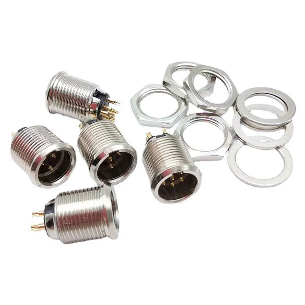 1Pcs 3/4/5/6 Pin Mini XLR Male Chassis Panel Mount Plug Small XLR Audio Microphone Connector for Cable Soldering 
1Pcs 3/4/5/6 Pin Mini XLR Male Chassis Panel Mount Plug Small XLR Audio Microphone Connector for Cable Soldering