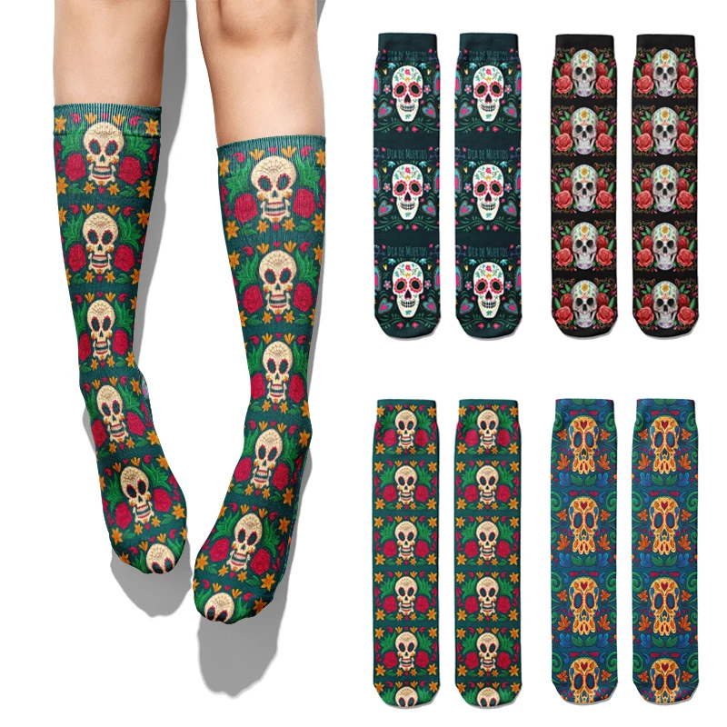 New Fashion Cool Skull Printed Funny Long Socks Harajuku Casual Breathable Middle Tube Socks Halloween Happy Socks For Unisex
New Fashion Cool Skull Printed Funny Long Socks Harajuku Casual Breathable Middle Tube Socks Halloween Happy Socks For Unisex